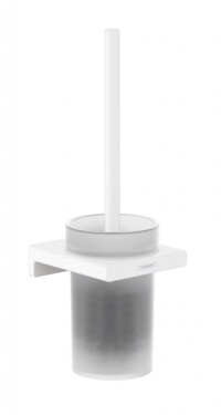 HANSGROHE - AddStoris WC štětka nástěnná, matné sklo/bílá mat 41752700