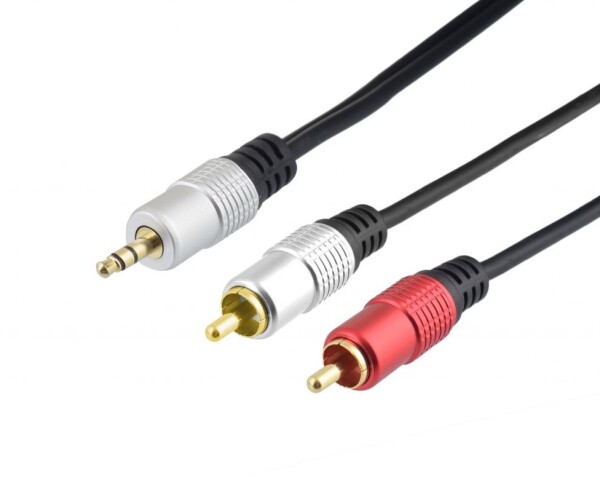 Propojovací audio kabel Jack 3,5 mm (M) - 2 x RCA Cinch (M) - 2 metry