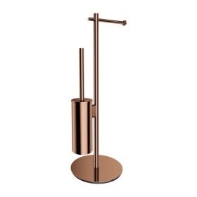 OMNIRES - MODERN PROJECT volně stojící držák na toaletní papír a kartáč, měděný MP60810CP