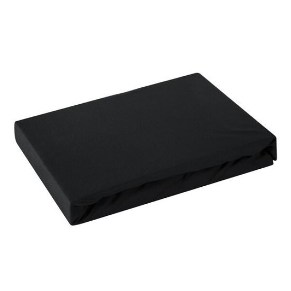 DumDekorace Černé bavlněné strečové prostěradlo s gumičkou Šírka: 180 cm | Dĺžka: 200 cm