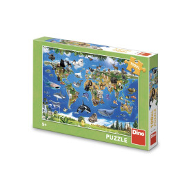 Puzzle Mapa zvířat