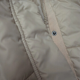 Krátká béžová dámská bunda s kapucí J Style (16M9237-62) odstíny béžové S (36)