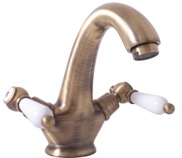 RAV Slezák - MORAVA RETRO - Umyvadlová baterie s výpustí, Stará mosaz (Bronz), 1/2" MK529.5SM
