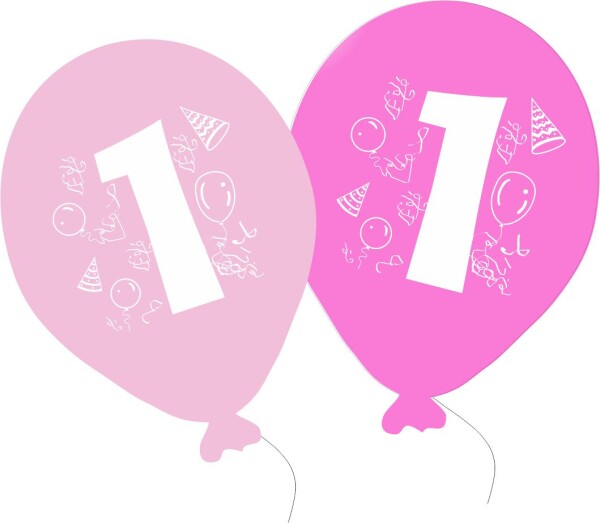 Balonky narozeniny 5ks s číslem 1 pro holky balonky.cz Balonky narozeniny 5ks s číslem 1 pro holky balonky.cz