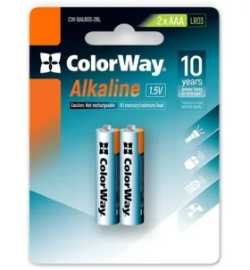 Colorway alkalická baterie AAA 2ks / 1.5V / Blister      (CW-BALR03-2BL)