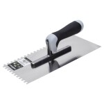 Hladítko nerezové, 280 x 130 mm, 6 x 6 zubů, dvousložková rukojeť, STALCO PERFECT