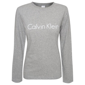 Pánské tričko dlouhým rukávem Šedá Calvin Klein Šedá