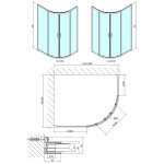 POLYSAN - EASY čtvrtkruhová sprchová zástěna 1200x800, L/R, čiré sklo EL2315