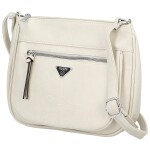Trendy dámská koženková crossbody kabelka Betty, krémová