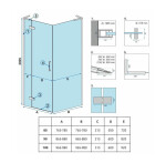 REA - Boční stěna HUGO 80 L/P zlatá kartáčovaná REA-K6612
