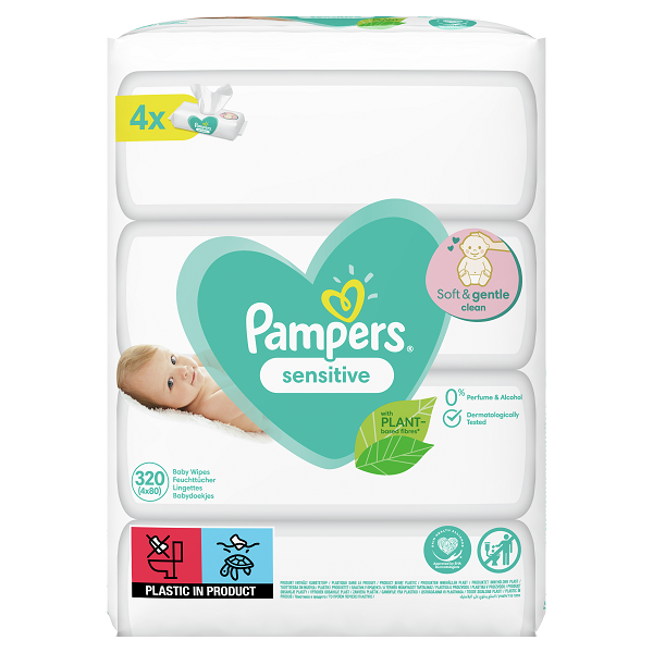 Pampers ubrousky Sensitive XXL 4x80ks