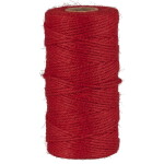 Ib Laursen Jutový provázek Red 100 m, červená barva, textil