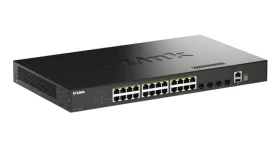 D-Link DGS-1530-28P / PoE Switch / 24x Gigabit PoE+ / 4x SFP+ 10G / L2+ Managed / 128 Gbit/s (DGS-1530-28P/E)