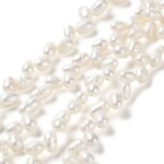 Přírodní sladkovodní perla - bílá - třída AAA - 7~8 x 5~6 mm - 1 ks