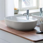 DURAVIT - Luv Umyvadlo na desku, 60x40 cm, bez přepadu, s otvorem pro baterii, WonderGliss, bílá/matná šedá 03806023001
