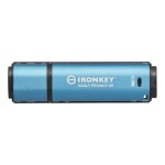 Kingston IronKey Vault Privacy 50 16GB modrá / Flash Disk / USB 3.0 / čtení: až 250MBs / zápis 180MBs / 256bit AES (IKVP50/16GB)