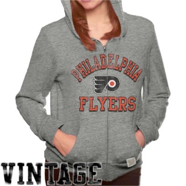 Original Retro Brand Dámská mikina Philadelphia Flyers Tri-Blend Full Zip Velikost: