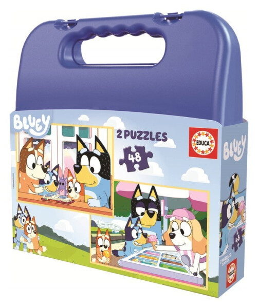 Puzzle v kufříku Bluey 2v1 (48 dílků)