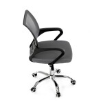 Dětská židle, výškově nastavitelná, šedá síťovina, KA-L103 GREY