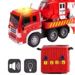 MalPlay Hasičský transportér s helikoptérou a autem