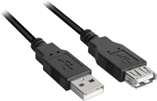 Sharkoon černá / Prodlužovací kabel / USB 2.0 A-A / 2 m (4044951015412)