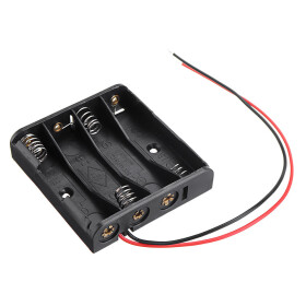 Bateriový box pro čtyři baterie AAA s vodiči 1,5V - 1 kus