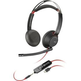 Poly Blackwire C5220 černá / Náhlavní souprava / mikrofon / dvě sluchátka / 3.5mm jack / USB-C (805H3A6)