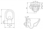 CERSANIT - Set C28 AQUA 50 MECH QF WHB CREA OVAL CO DUR SC EO S701-807