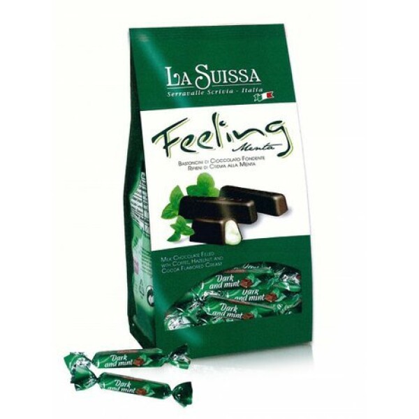La Suissa Feeling Menta Hořká čokoláda s mátovou náplní 150g