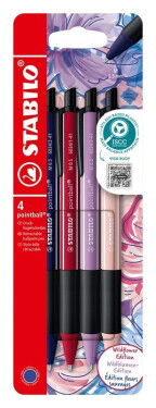 Kuličkové pero STABILO pointball NatureCOLORS Wildflower 4ks
