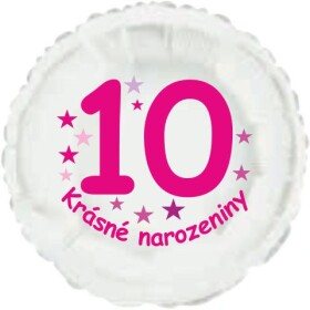 Krásné 10. narozeniny fóliový balónek kruh pro holky Balonky.cz Krásné 10. narozeniny fóliový balónek kruh pro holky Balonky.cz