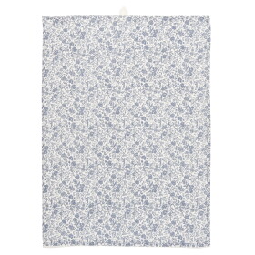 IB LAURSEN Utěrka Dorothea Dusty Blue Flower 50x70 cm, modrá barva, textil