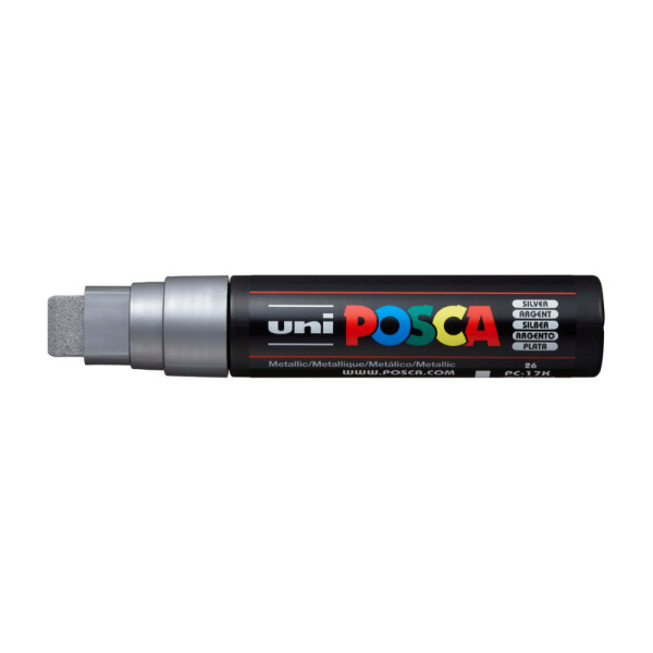 Uni Posca PC-17K extra široký akrylový popisovač 15 mm stříbrný
