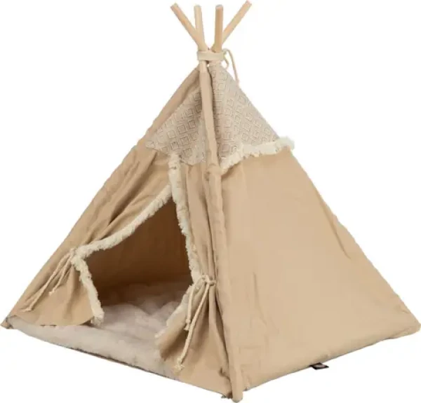 TRIXIE Teepee BOHO béžová / Pelíšek s polštářem / 55x65x55 cm / Bavlna (TX-38211)