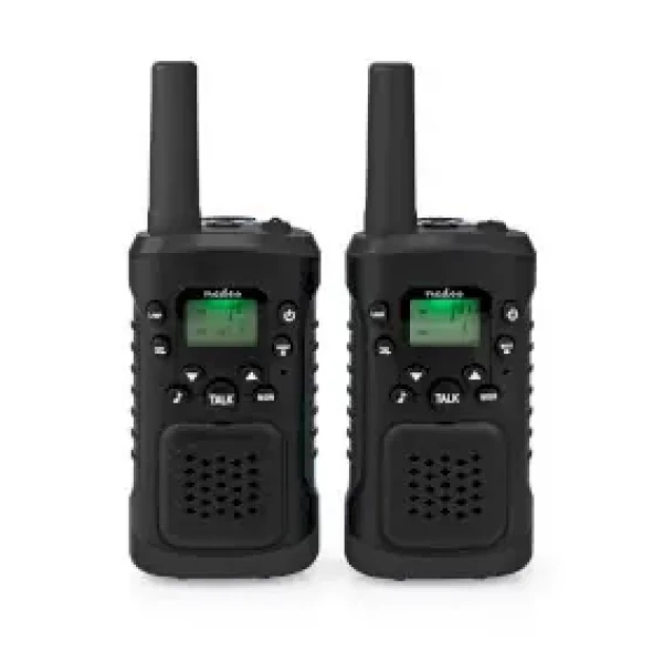 Nedis Walkie-Talkie Set černá / 2x vysílačka / 2 sluchátka / Až 6 km / 8 kanálů / PTT / VOX (WLTK0610BK)