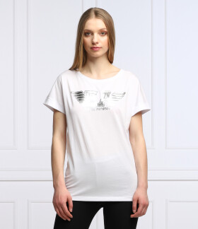 Dámské triko s krátkým rukávem bílá M bílápotisk model 17387151 - Emporio Armani