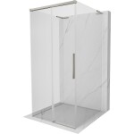 MEXEN/S - Rox-3S L sprchový kout 3 stěnný , posuvný 100 x 100, transparent, nikl kartáčovaný 8C2L-100-100-97-00-3S