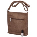 Příjemná dámská koženková crossbody s výraznou ozdobou Alice, zemitá