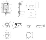 IDEAL STANDARD - ProSys Set předstěnové instalace, klozet Alpha se sedátkem, tlačítko Oleas M2, chrom ProSys80M SP105
