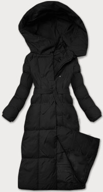 Černá dámská zimní bunda s páskem J Style (5M3227-392) odstíny černé S (36)