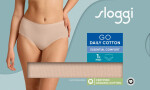 Dámské kalhotky GO Daily Cotton Midi - BROWN - béžové 00LZ - SLOGGI BROWN XXL