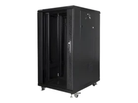 Lanberg 22U 600x800 černý / Stojanový rozvaděč / 19" / Flat pack (FF01-6822-12B)