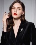 Luxusní brož se zirkony Natasha Silver - tulipán, Stříbrná