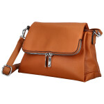Stylová dámská koženková crossbody kabelka Kornelia, koňaková
