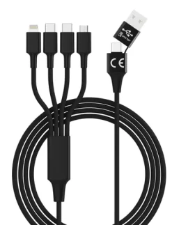 Smrter Hydra ELITE 6in1 černá / Nabíjecí kabel / USB-C / Nylon / 6 v 1 (SMRTER_ELITE_C_BK)