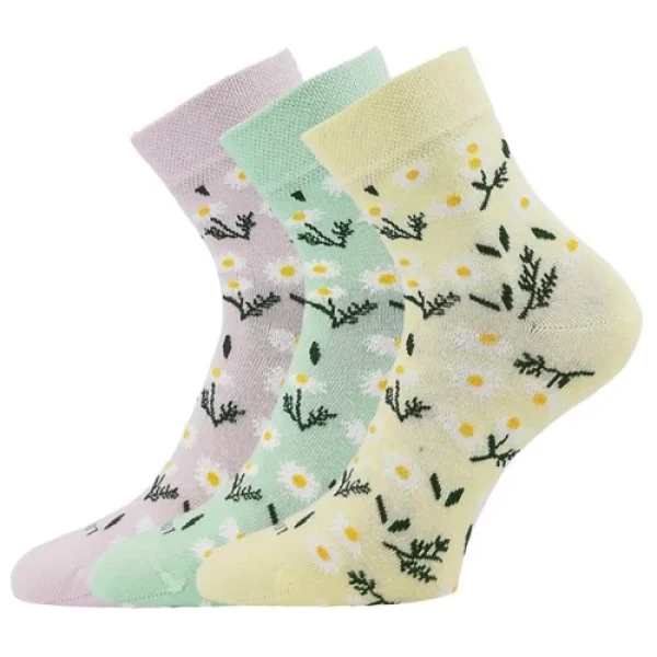 LONKA Ponožky dámské letní LILA s bavlnou MIX A (3 páry) 39-42 127222