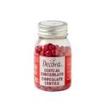 Decora čokoládové mini lentilky červené (80 g)