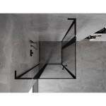 MEXEN/S - Mist L Duo sprchový kout dveře křídlové 110 x 110, černý okraj, černá 8A4L-110L-110P-70-70