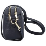 Módní dámská kožená crossbody kabelka Elpida, tmavě modrá