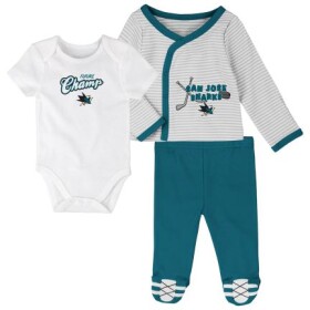 Outerstuff Dětské Body 3v1 San Jose Sharks NHL 3 Piece Set Velikost: Batole 3-6 Měsíců